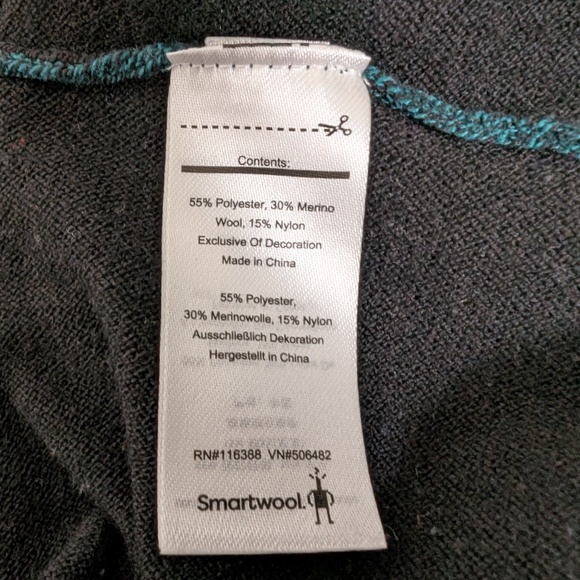 Smartwool Merino Wool Poncho Long Sleeve Turtleneck Sweater Edgewood - Picture 7 of 9